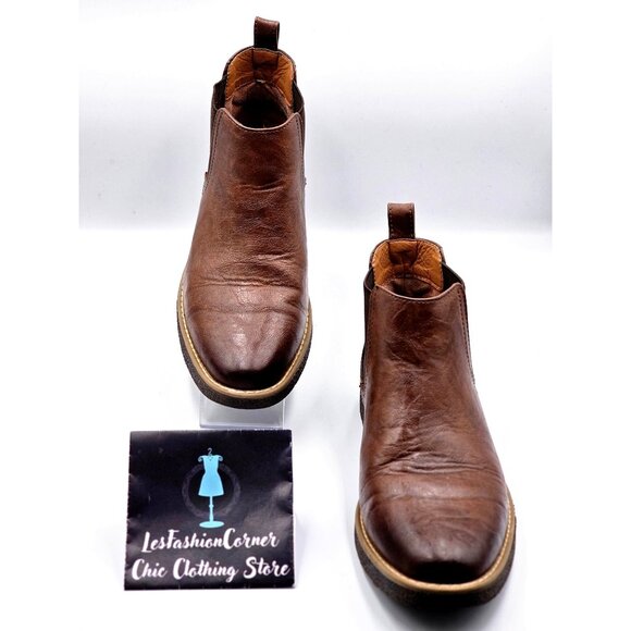 Deer Stags Men's Brown Vegan Leather Rockland Chelsea Boots Size 8M 2163 - Picture 3 of 16